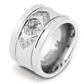 New Arrivals Fashion Classic Design Simple Zircon Ring Stainless Steel Personality Ring