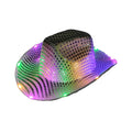 Bags Neon Sparkly Glitter Space Cowboy Hat - Fun Metallic Holographic Party Disco Cowgirl Hat