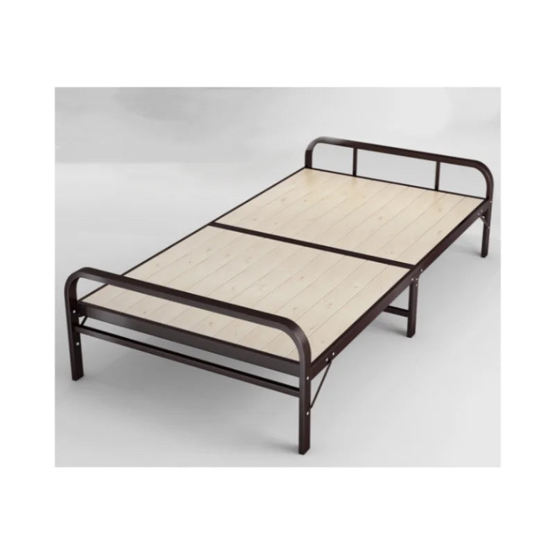 Wholesale Metal Bed Frame Folding Single Bed Foldable Steel Bed With Mattress