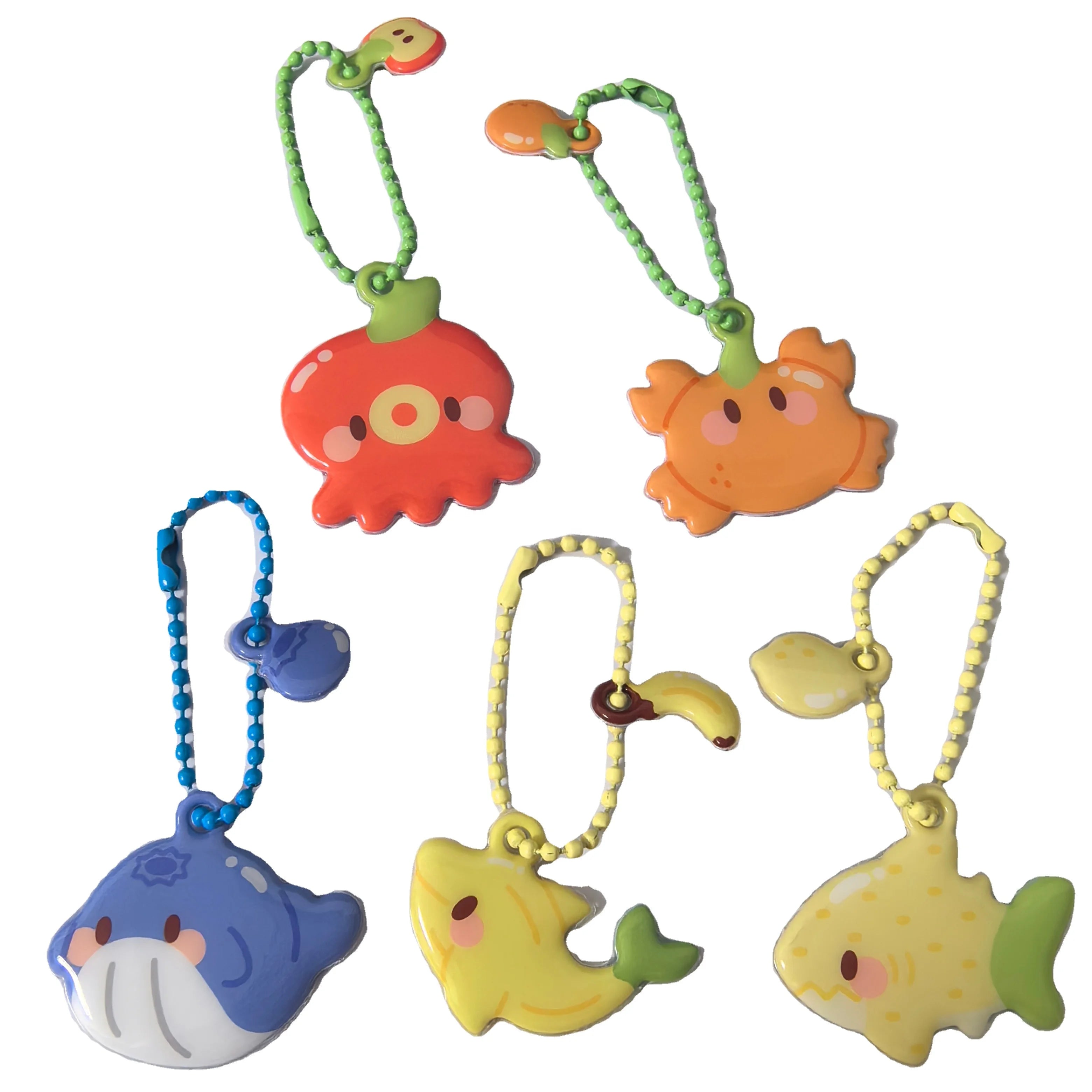 LOW MOQ Custom Designs Cute Cartoon Bag Notebook Kpop Keyring Holder Soft PVC Charm Puffy Mini Bag Keychain