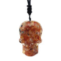 2026 Carving Necklace Red Agate Skulls Pendant Punk Choker Retro Jewelry Tribal Style Yak Bone Necklace Amulet Gift Folk Crafts