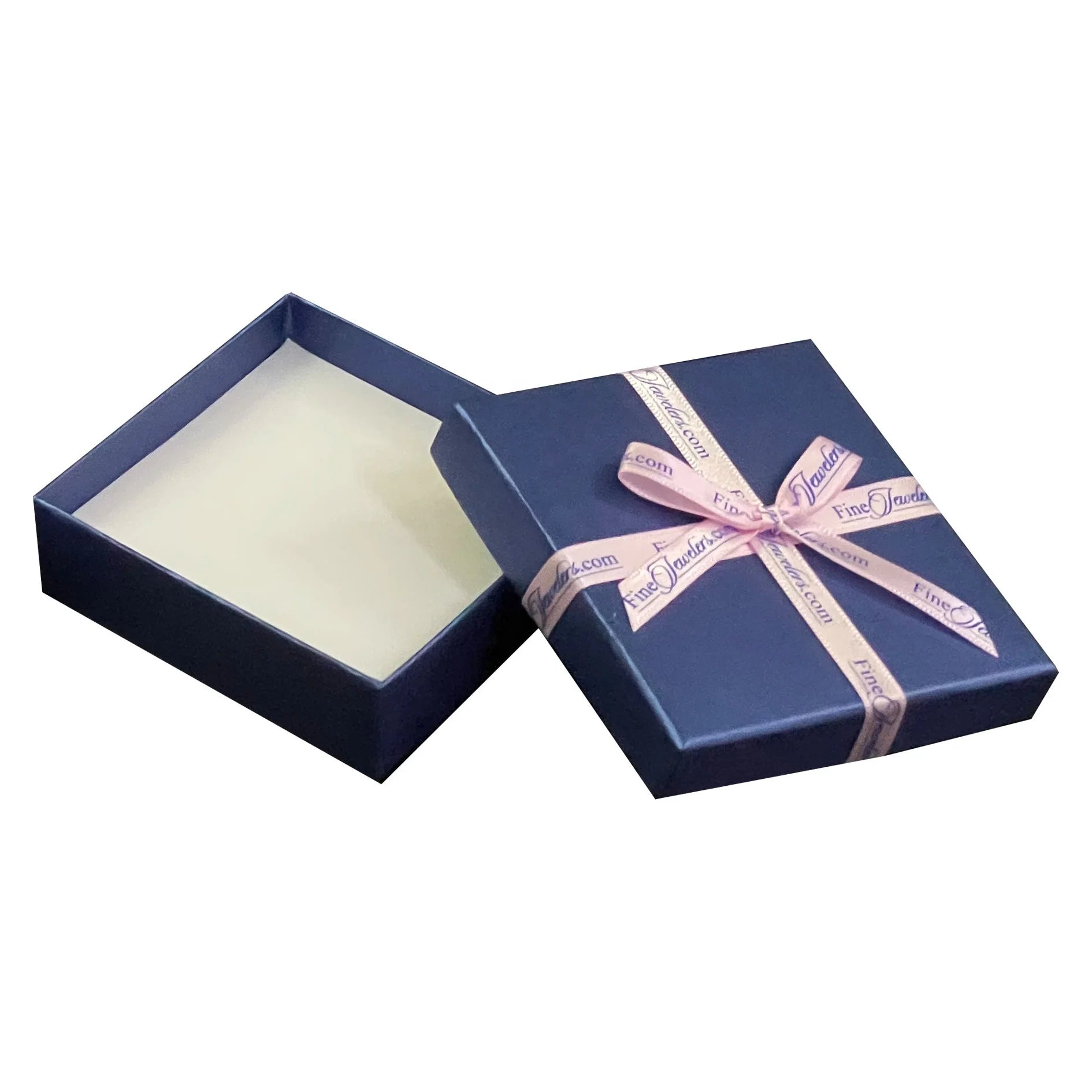 Customized  Blue Paper Jewelry Box and  Bowknot