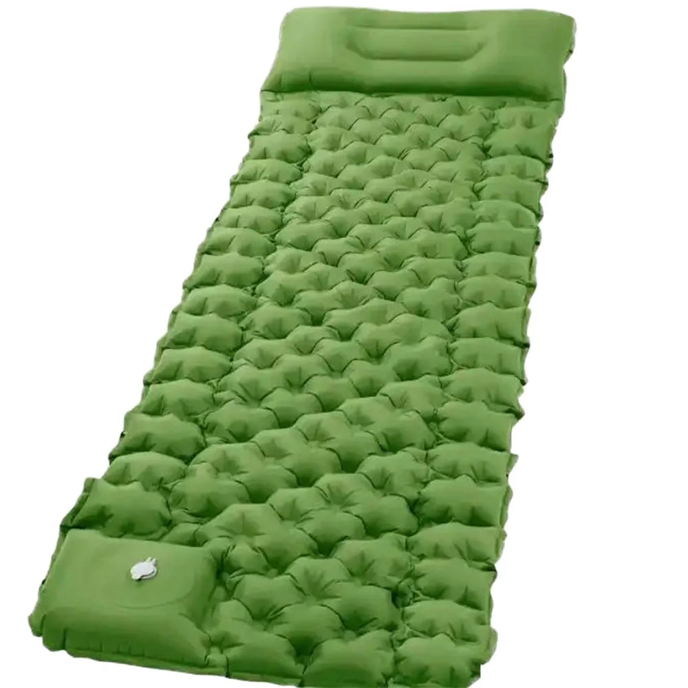 Woqi  Camping Sleeping Pads with Pillow Camping Air Mat with Pump Durable Waterproof Compact