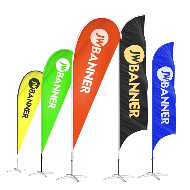 Beach Flag Custom Teardrop Flag Outdoor Feather Flags  Advertising Banners Decorative Wholesale