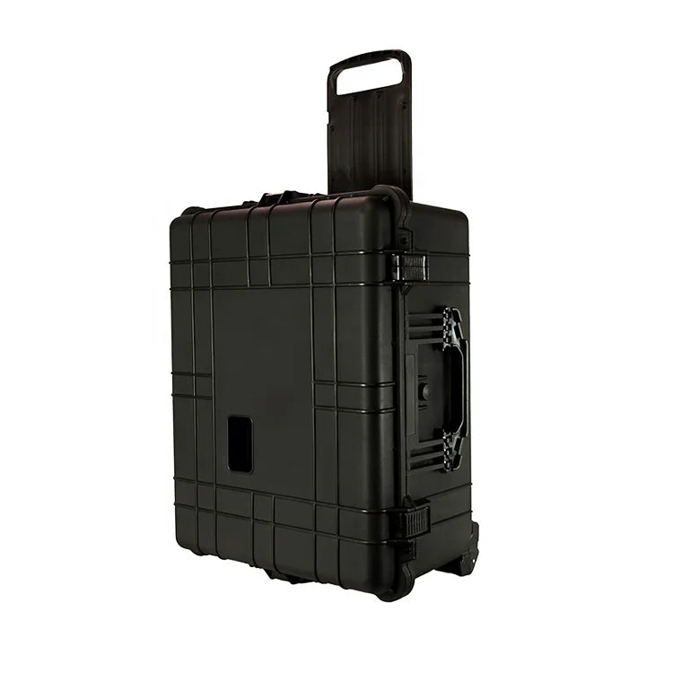 GD5013 Black Large Plastic Toolcase Carry on IP67 Waterproof Instrument Equipment Carrying Plastic Hard Tool Case with Wheels