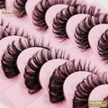 Abestyou 10pairs Cat Eye d Curl Faux Cils Humain Russian Fake Eyelashes 3d Natural Lashes Wholesale Pestaaspostizasalmayor
