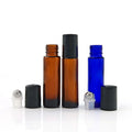 10ml Empty Perfume Rolls on Bottles Amber Clear Blue Frosted Glass Roller Essential Oil Bottle