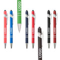 Promotional Novelty Metal Stylus Ball Pen With Custom Engraved Lasers Green Rose Gold Logo for Touch Screen Cheap Gift Ballpoint