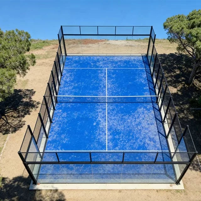 Luxury Panoramic Padel Court Outdoor Sports Equipment Full View Padel Tennis Court for High-end Clubs