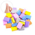 50pcs/bag Mini Sponge Buffer Block Double Sided Texture Nail File Buffers for Nail Pre-processing Polish Nails Accessories