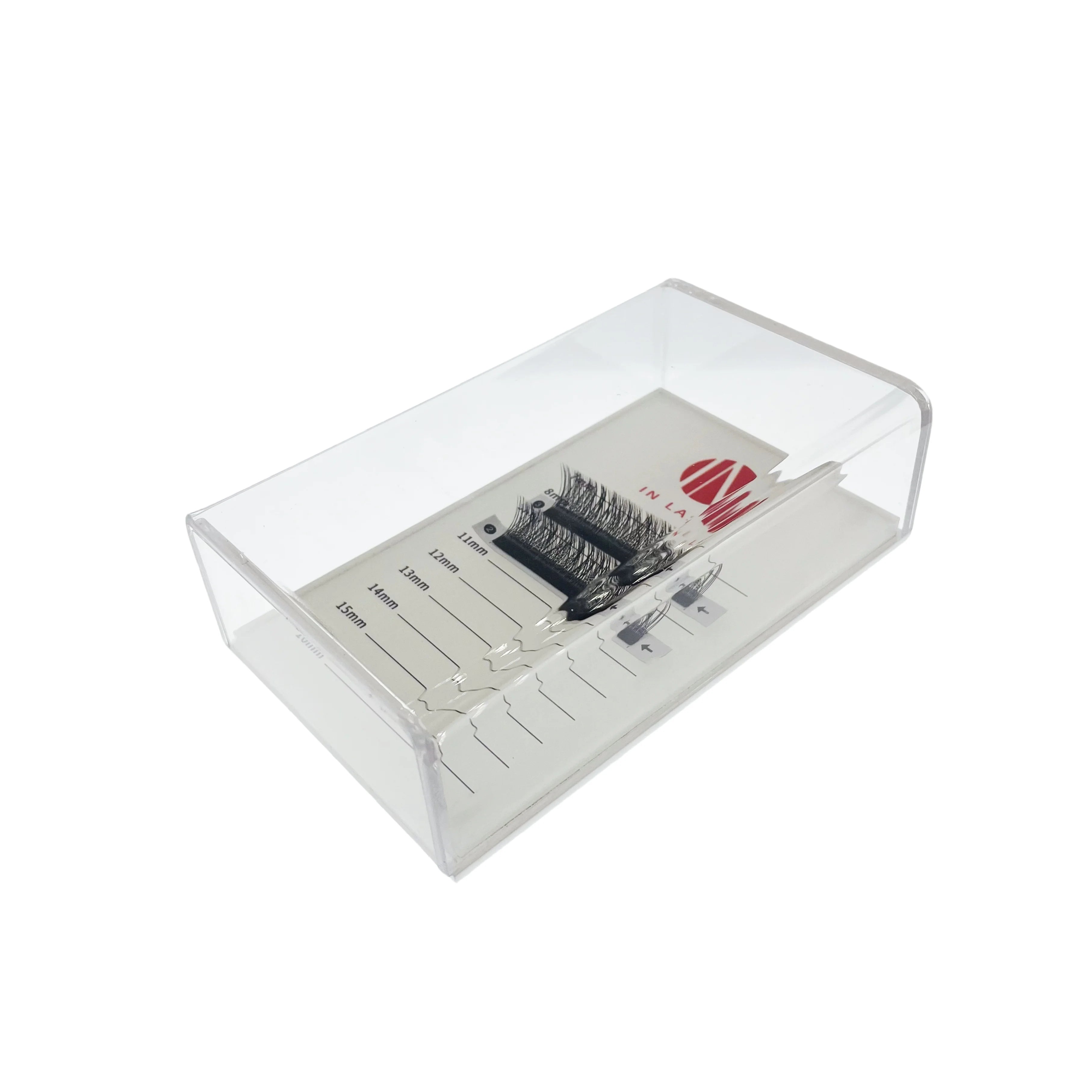 Wholesale Quality Multiple Designs Acrylic Eyelash Extension Holder with Lid Lash Tile  Box