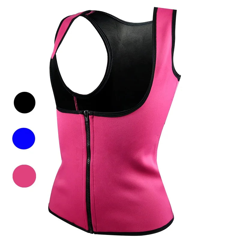 Inventory Clearance Sale - Should Straps Neoprene Waist Shaper Tummy Blet Plus Size Blue Sauna Vest for Women