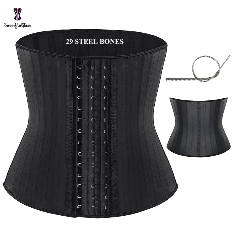 Custom Adjustable Plus Size Shapewear Waist Trainer Tummy Wrap Slimming Flat Stomach Belt Genuine Leather Latex Firm Control