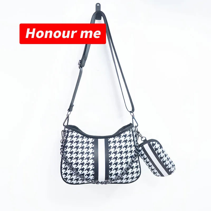 New Arrival Neoprene Crossbody Bag Set Women Purse Small square Messenger Neoprene Bag