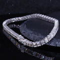 2025 Hot Sale Moissanite Tennis Bracelet Emerald Cut Moissanite Bracelet Jewelry Customize 14K Solid Gold Tennis Bracelet