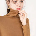 Hot Sale Wool Cashmere Knitted Women Sweaters Pullovers Long Sleeve Turtleneck Warn Female Pullover Knit Tops Jumper Clothes