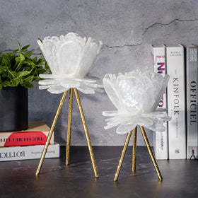 Gold Crystal Light Candle Holder Romantic Table Decor Candlestick for Party Wedding Gifts