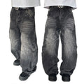 YSJY Wholesale New Arrival Baggy Oversized Cargo Pants Men Hip Hop Streetwear Stacked Flare Denim Jeans Pants