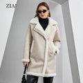 Women Fashion Leather Jackets Solid Color Waterproof Jacket Warm Winter Jacket