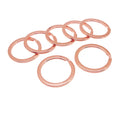 Rose Gold Heavy Duty Flat Metal Key Rings Split Rings Keychain