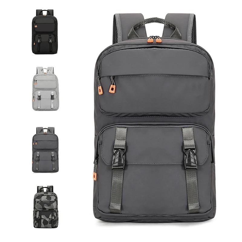 Large Capacity Waterproof Nylon  Men Outdoor Sport College Student School Bag 17.3 Inch Laptop Backpack with logo
