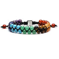 Healing Crystal 6mm Chakra Bohemia Natural Stone Beaded Adjustable Bracelet for Unisex Anniversary Meditation Relax Anxiety