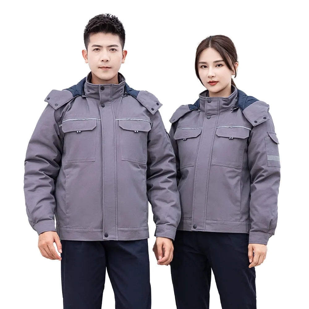 Factory Direct Winter Workwear Jacket Down Work Clothes for Men and Women Windproof Top Coat Uniforms
