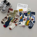 Wholesale Fashion Trendy Fancy Abstract Art Socks Novelty Graphic Cotton Crew Socks for Women