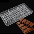 3D Plastic Eco-Friendly Chocolate Bars Molds Candy Tray Baking Pastry Form Bakery Tools DIY Moulds