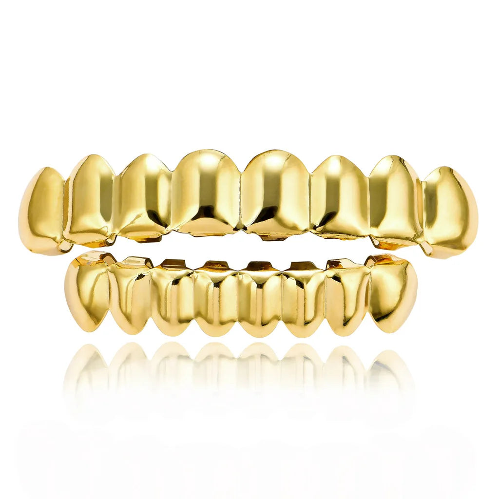 Popular Portable Magic Orthodontic Copper 18K Gold Plated Body Jewelry Dental Teeth Braces for Engagement Wedding Party Gift