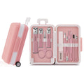 12PCS Professional Portable Manicure & Pedicure Kit Stainless Steel Grooming Set With Nail Clipper Suitcase for Women Men