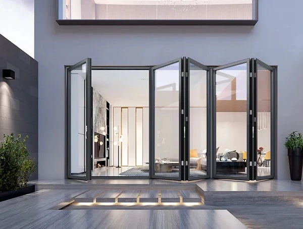 AS2047 TOMA New Modern Hotel Restaurant Aluminium Double Glazed Bifold Sliding Accordion Folding Door Durable Aluminum Alloy