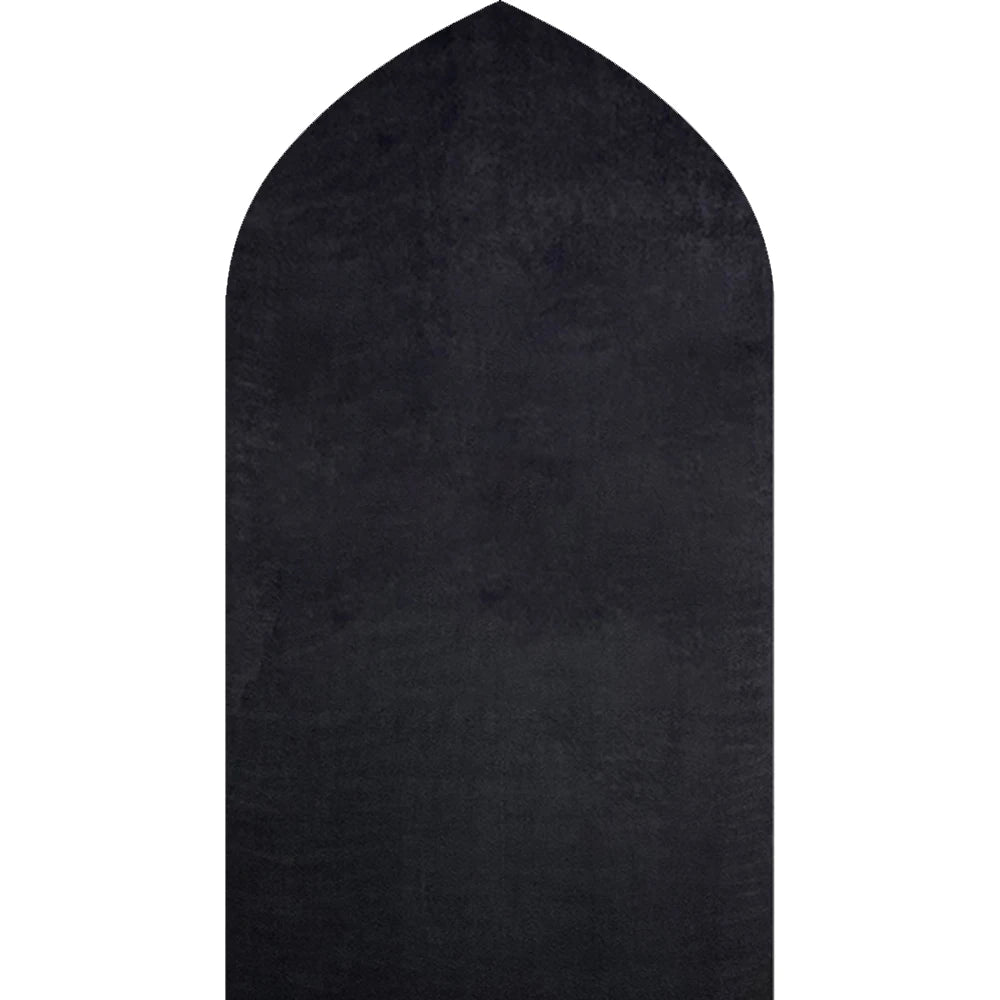 Hot Selling 2025 Peachy Curved Shape Suede Rubber Muslim Prayer Mat for Yoga Practice