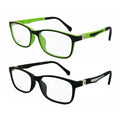 TR90 180 Degrees Flexible Hinge Square Dual Color Silicone Temple Tips Foldable Lightweight Full-Rim Print Optical Frames for