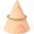 BM1017 Wholesale Colorful 6MM Metal Round Ball Beads Beaded Bracelet Gold Plated Copper Beads Bracelet