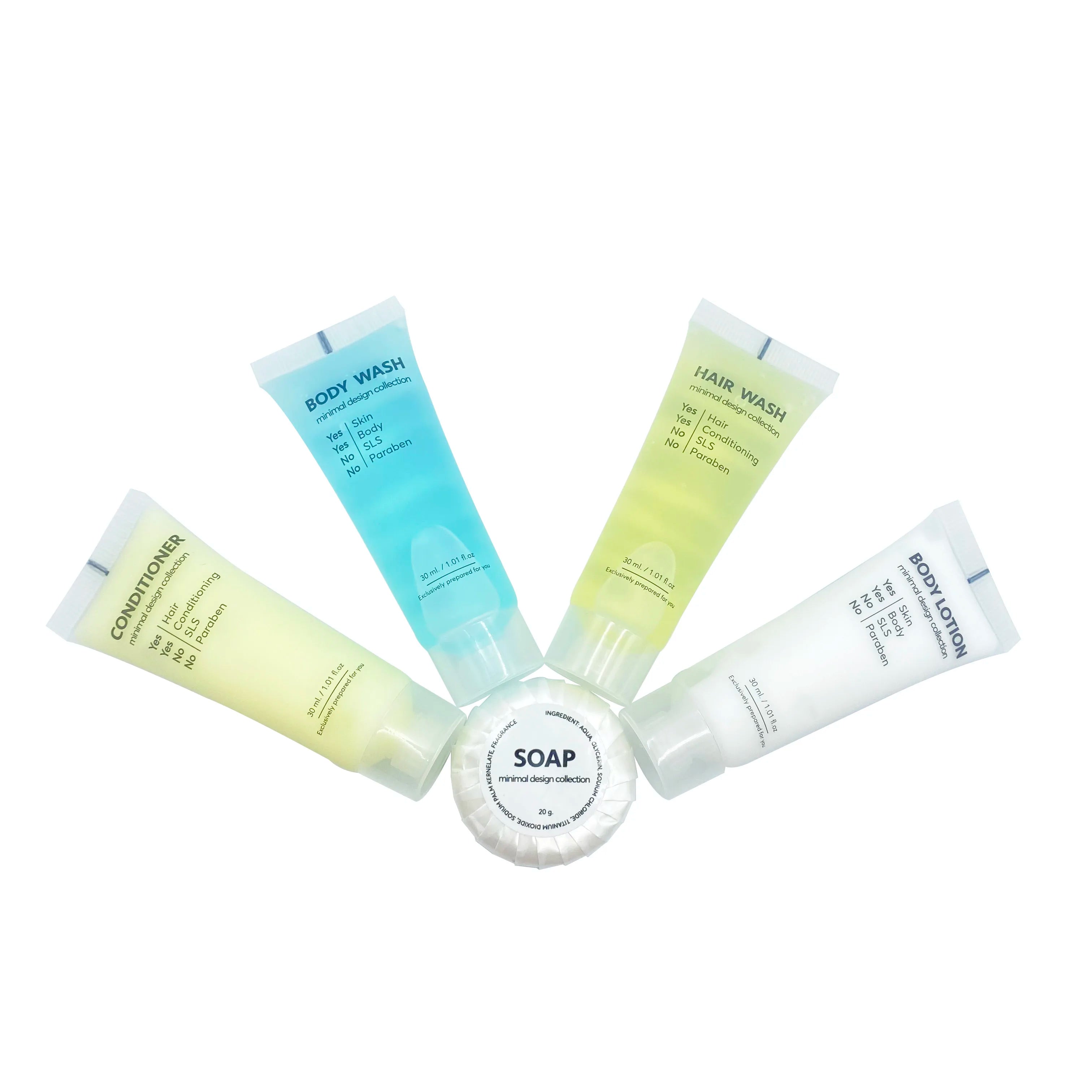 Customized 30 Ml Tube Disposable Hotel Amenities Cosmetic Shampoo Shower Gel