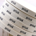 Wholesale Customized High Density Custom 2 cm 3/4 Inch Natural White Herringbone Organic Cotton Ribbon Black logo Printed Ribbon