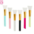 Beiqili Professional Beauty Spa Tools Soft Silicone Vegan Face Mask Brush Flat Brush Plastic Handle Aluminum Ferrule