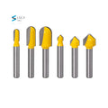L-N175 V Bit Ball Nose Core Box Router Bit Set for Woodworking Open
