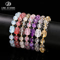 Wholesale Vintage Engagement Fashion Chinese Characteristics Beaded Charm Couple Bracelet Natural Crystals Healing Stones Pixiu