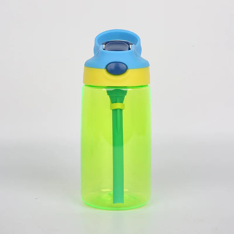 Wholesale Customized 450ml Kids Drinking Bottle Plastic Drink Kids Water Bottle with Straw