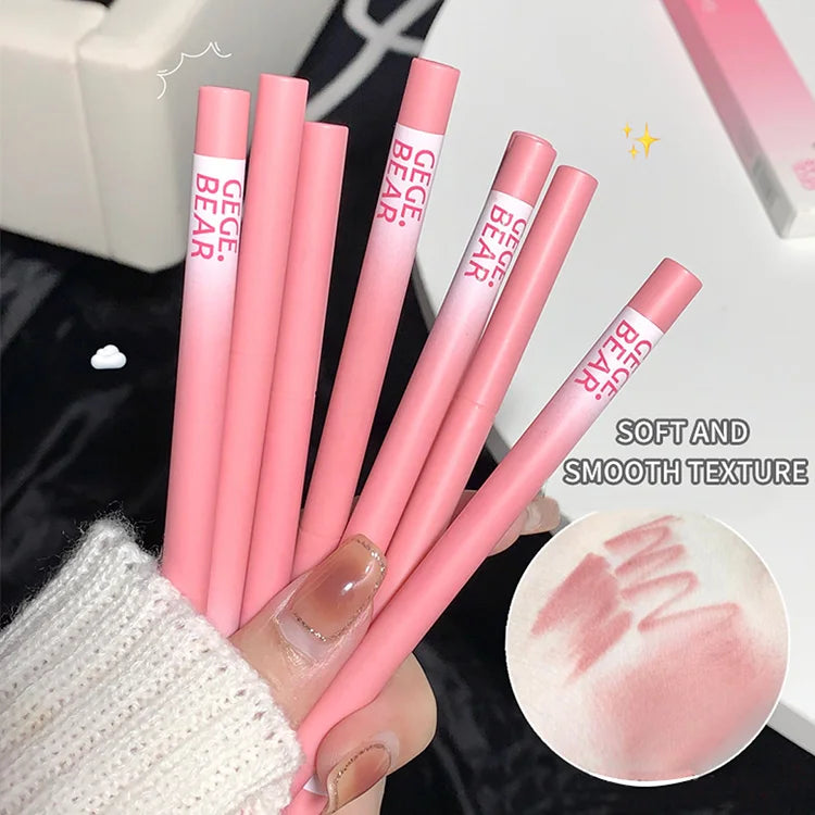 Gege Bear Air Thin Mousse Lip Liner Matte Non-stick Cup Outline Lip Line Lipstick White Female Lip Gloss MegaBDM