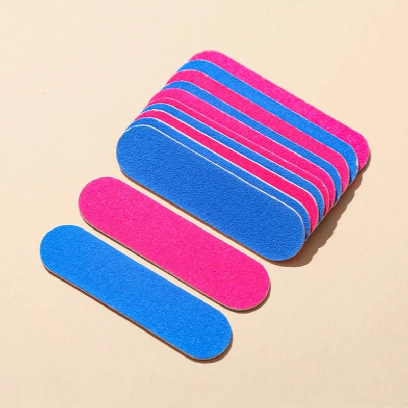 Wholesale Mini Straight Double Sided Emery Nail File 5cm Disposable 180/240 Grit Nail Polish Buffing Sanding Buffer Nail Care