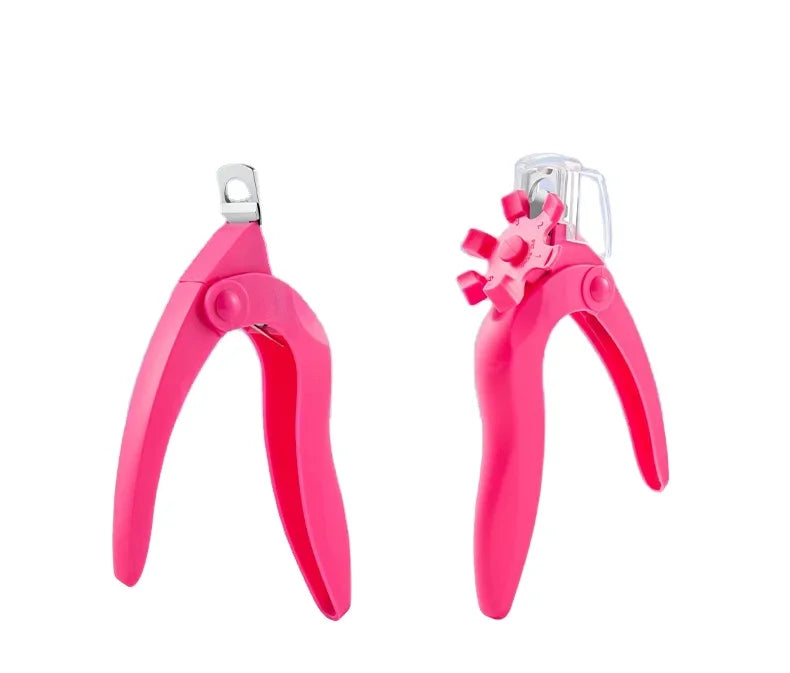 Acrylic Finger Metal U Shaped Trimming  Plastic Handle Beauty Tip Cutter Nail Clipper