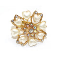 Luxury Metal Napkin Rings Holder With Pearl AB Rhinestone Flower Wedding Decorative Accessories Stocked Feature