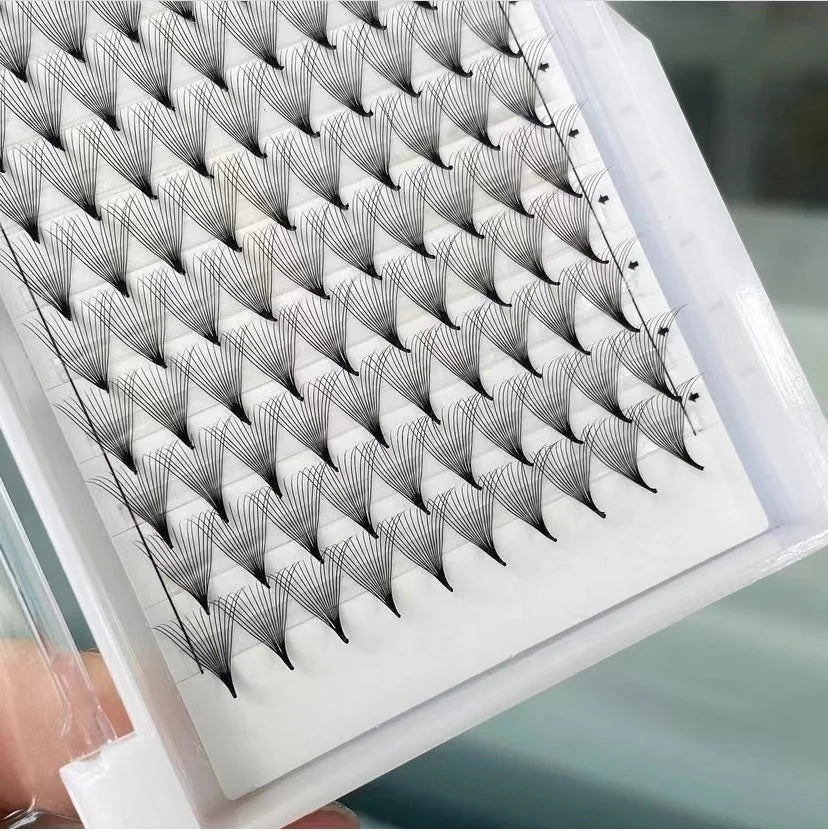 Lash Extension Supplies Korean Eyelash Extensions Handmade Promade Fans 12D 14D 16D Thin Base Fan Eyelashes