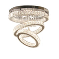 50*50*35 Color Changeable LED Ring Crystal Chandelier Ceiling Lamp Modern Adjustable Bedroom Living Room