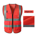 Customizable Logo High Visibility Reflective Safety Vest Essential Waterproof Construction Clothing