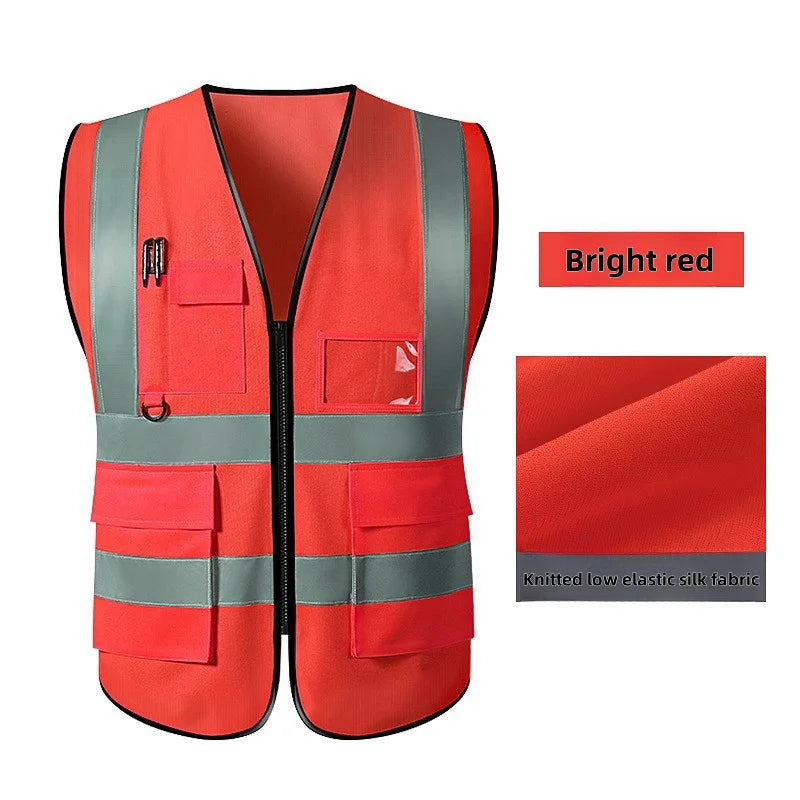 Customizable Logo High Visibility Reflective Safety Vest Essential Waterproof Construction Clothing