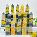 How Selling High Quality Spiritual Healing Stones Natural Crystal Tower Bumblebees Jasper Point for Home Decoration